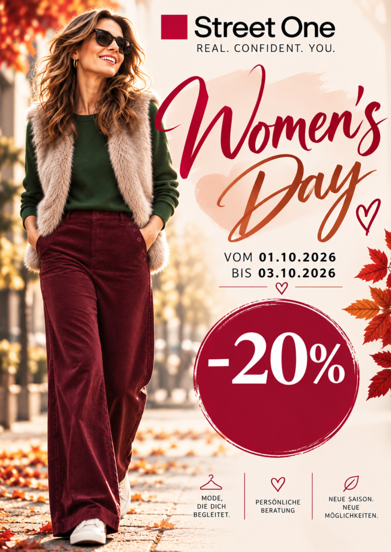 Street One Women’s Day vom 1. bis 3. Oktober 2026: minus 20 Prozent